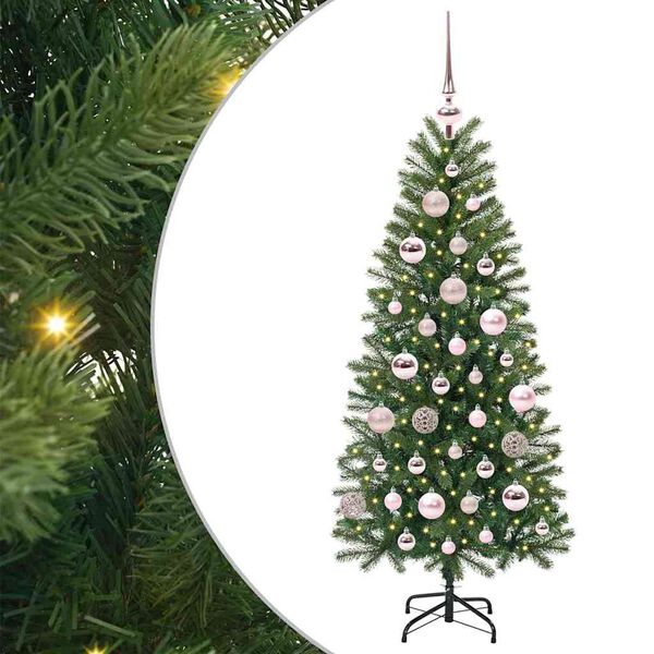 vidaXL Kunstigt juletr&aelig; med 150 LED'er Gr&oslash;n 120 cm PE og PVC