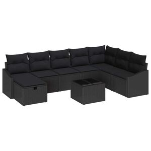 vidaXL Sofa S&aelig;t med pude 8 pcs polyrattan