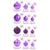 vidaXL julekugler 100 stk. Ø3/4/6 cm lilla