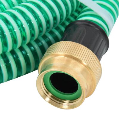 vidaXL sugeslange med messingkoblinger 1,1" 4 m PVC grøn