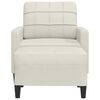 vidaXL sofastol med fodskammel 60 cm velour cremefarvet