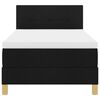 vidaXL Box spring seng med madras Sort 100 x 200 cm Stof