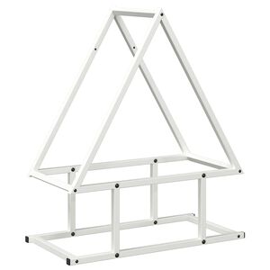 vidaXL br&aelig;ndestativ 50x25x60 cm koldvalset st&aring;l hvid