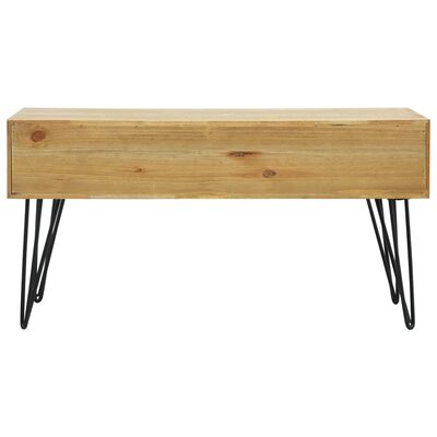 vidaXL sofabord 2 skuffer 80 x 40 x 40,5 cm udskåret design træ brun