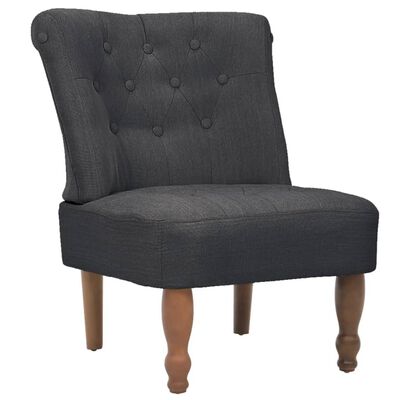 vidaXL fransk stol 2 stk. stof grå