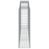 vidaXL buede gabionkurve 4 stk. 400x50x160/180 cm galvaniseret jern