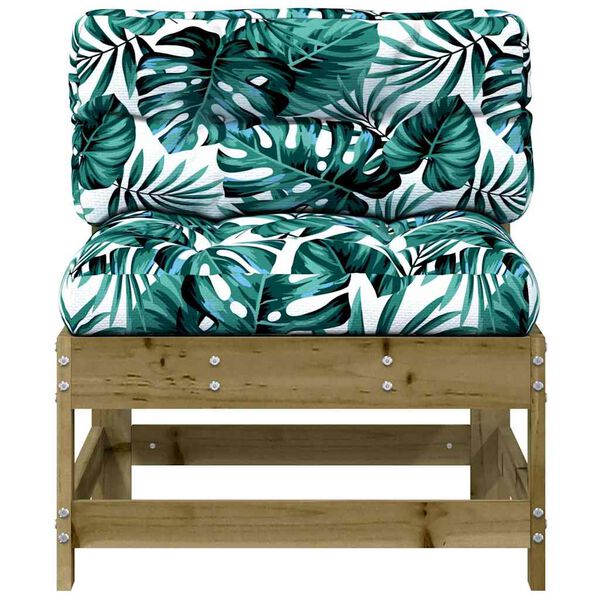 vidaXL midtermodul med hynder imprægneret fyrretræ