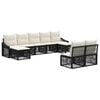vidaXL Havesofa S&aelig;t 9 stk. Sort polyrattan