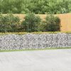 vidaXL buet gabion-højbed 800x50x100 cm galvaniseret jern