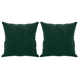 vidaXL pyntepuder 2 stk. 40x40 cm velour m&oslash;rkegr&oslash;n