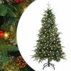 vidaXL Kunstigt Hinged Juletr&aelig; med 150 LED'er Gr&oslash;n 150 cm PE og PVC
