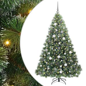 vidaXL Kunstigt juletr&aelig; med 300 LED'er Gr&oslash;n 180 cm PE og PVC