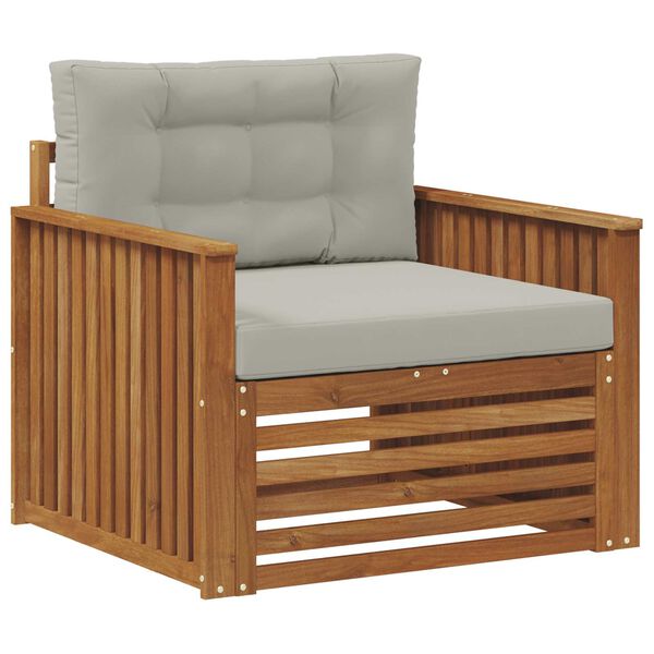 vidaXL Udend&oslash;rs sofagruppe Soli Akacietr&aelig; og polyester Naturfarvet