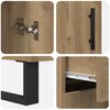 vidaXL Highboard med skuffe 2 pcs Artisan Egetr&aelig; 69,5 x 34 x 180 cm