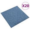 vidaXL T&aelig;ppe 20 pcs Bl&aring; 50 x 50 cm 100% Polypropylen