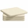 vidaXL S&aelig;depuder 4 stk. Velourstof Creme 40 x 40 x 3 cm