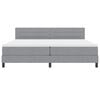 vidaXL Box spring seng med madras Lysegr&aring; 200 x 200 cm Stof