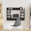 vidaXL Væghængt skrivebord Sort eg 105 x 48 x 75 cm Konstrueret træ