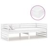 vidaXL daybed med madras 90x200 cm massivt fyrretr&aelig; hvid