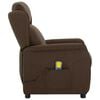 vidaXL Massagestol med pude Brun 93.5 x 67.5 x 101.5 cm Stof