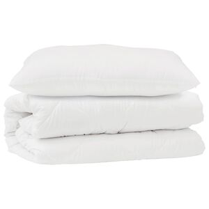 vidaXL Dynebetr&aelig;k S&aelig;t med pude 2 stk. Hvid Mikrofiber