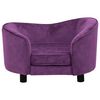 vidaXL hundesofa 69x49x40 cm plys bordeauxfarvet
