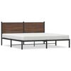 vidaXL sengeramme uden madras 180x200 cm metal brun egetr&aelig;sfarve