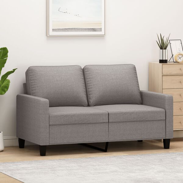 vidaXL 2-personers sofa 120 cm stof gr&aring;brun