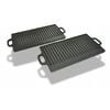 vidaXL vendbar grillpande i st&oslash;bejern 2 stk. 38x23 cm