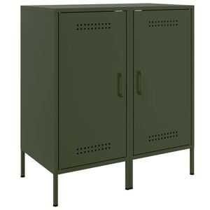vidaXL skabe 2 stk. 36x39x79 cm st&aring;l olivengr&oslash;n