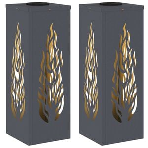 vidaXL Solar LED sti lys 2 stk. Varm hvid 18 x 18 x 50 cm