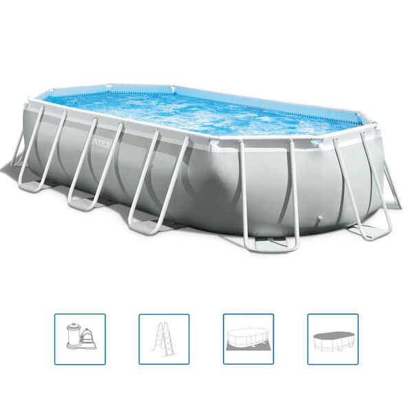 Intex Prism Frame swimmingpoolsæt 503x274x122 cm oval 26796GN