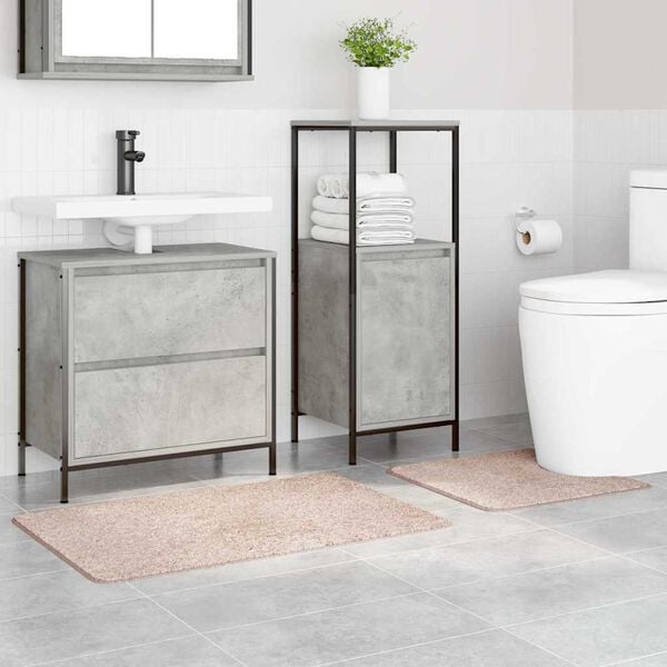 vidaXL Anti-skid badev&aelig;gs m&aring;ttes&aelig;t 2 pcs Creme PP