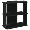 vidaXL bogreol med 3 hylder 60x30x60 cm konstrueret tr&aelig; sort