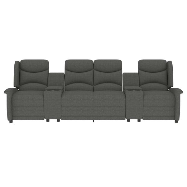 vidaXL 4-personers massagestol med kopholdere lysegrå