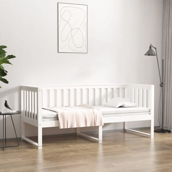 vidaXL daybed uden madras 80x200 cm massivt fyrretr&aelig; hvid