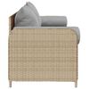 vidaXL 3-personers havesofa med hynder polyrattan beige