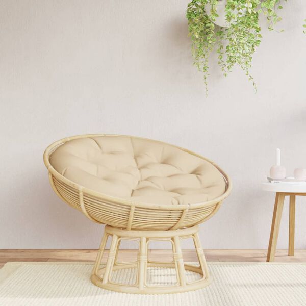 vidaXL rund hynde &Oslash;100x11 cm oxfordstof beige