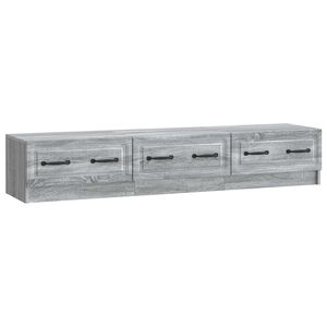 vidaXL TV-skab Gr&aring; sonoma-eg 147 x 34,5 x 27 cm Konstrueret tr&aelig;