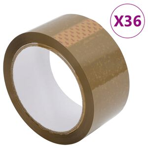 vidaXL pakketape 36 stk. 48 mm x 66 m brun