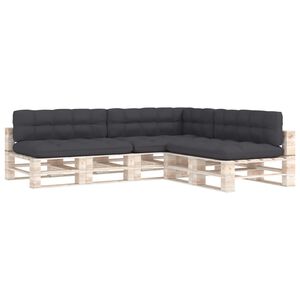 vidaXL hynder til pallesofa 7 stk. antracitgr&aring;