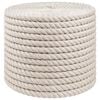 vidaXL Jute reb 12 mm Hvid 100% Tossa jute