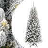 vidaXL Kunstigt juletr&aelig; Hvid 210 cm PVC og plastik og st&aring;l og PE