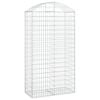 vidaXL buet gabionkurv 100x50x180/200 cm galvaniseret jern