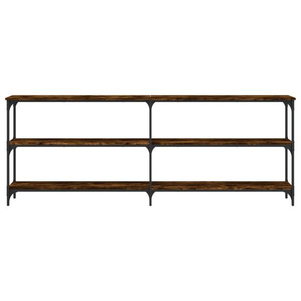 vidaXL konsolbord 200x29x75 cm konstrueret tr&aelig; r&oslash;get egetr&aelig;sfarve