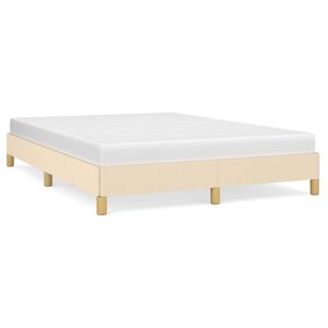 vidaXL sengeramme uden madras 160x200 cm stof cremefarvet