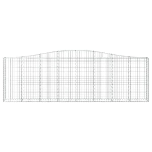 vidaXL buede gabionkurve 5 stk. 400x30x120/140 cm galvaniseret jern