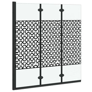 vidaXL Bruser Indhegning Sort og Gennemsigtig 130 x 130 cm h&aelig;rdet glas