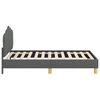vidaXL Sengestel til tumling med hovedgærde Mørkegrå 80 x 160 cm Stof