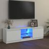 vidaXL tv-skab med LED-lys 120x30x36 cm hvid
